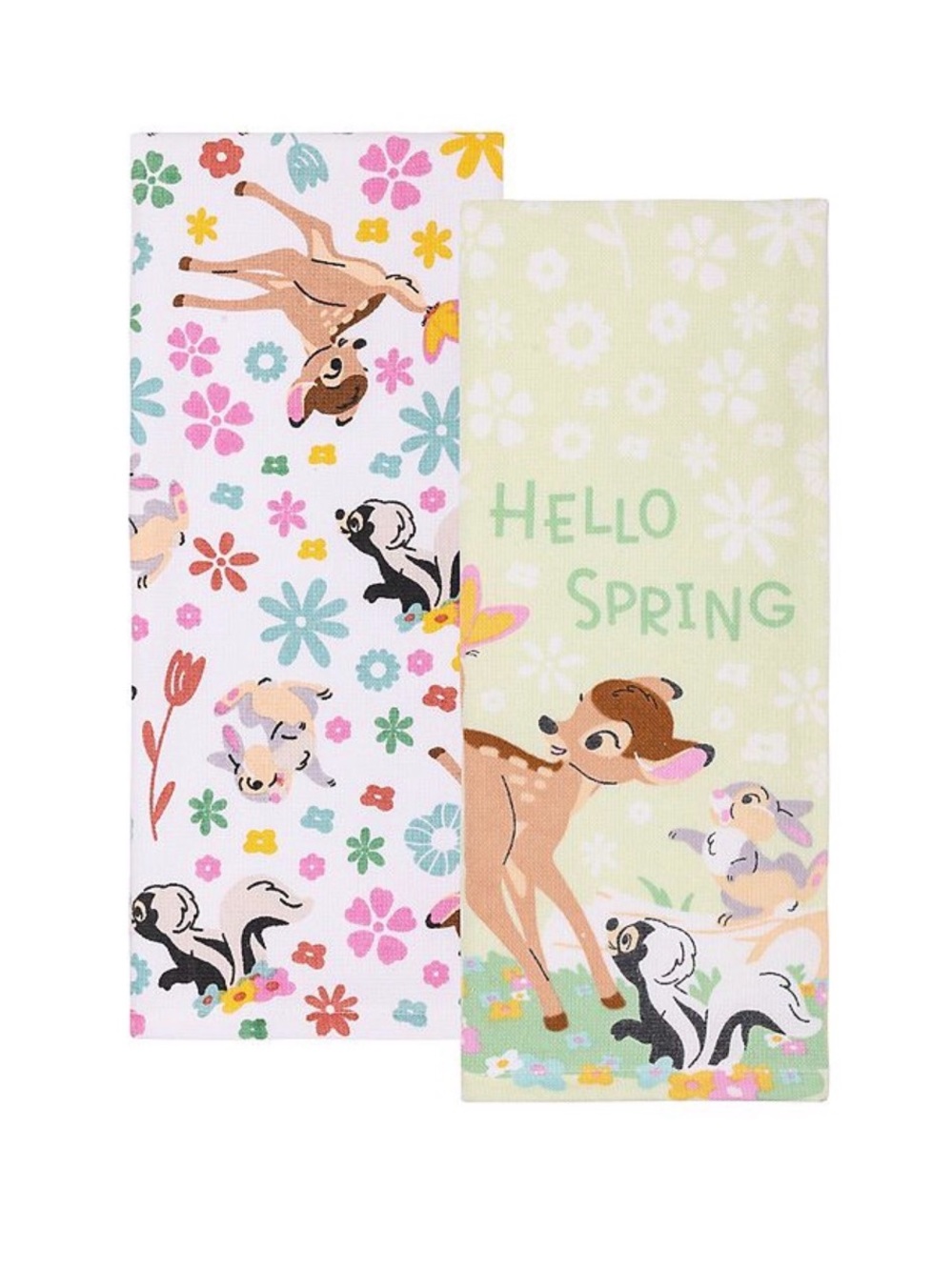 Disney’s Spring Bambi Kitchen Towels Set 2pk - Floral Brand New